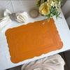 Imitation Leather Totem Dining Placemat Oil-Proof Waterproof Place Mat Retro Relief Table Mat for Kitchen Table Coffee Pad