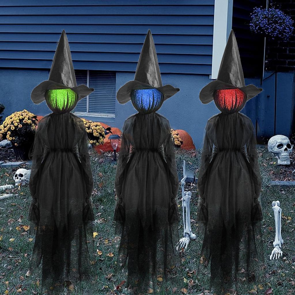 Halloween Voice Activated Outdoor Yard Decoration with Glowing Lights for Display