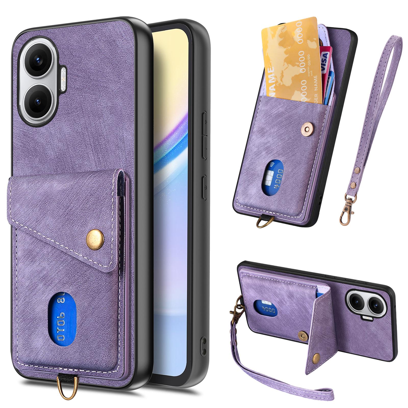 

For Xiaomi Redmi Turbo 4 Pro 5G Case with Card Holder Kickstand Leather Phone Back Cover F