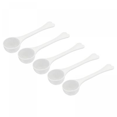 Uxcell Mikrolöffel, 3g Messlöffel, Kunststoff, Mini-Löffel mit rundem Boden, Mini-Löffel mit flachem Boden, für Pulvermessung und Backen, 15 Stück