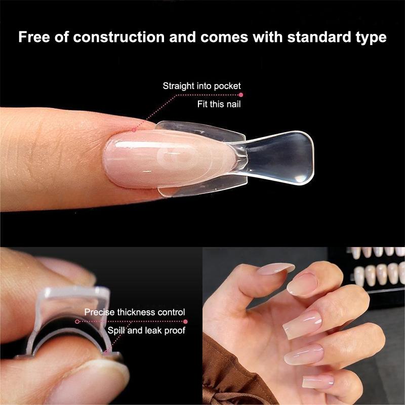 Original Sandwich Nails Dual Forms 60Pcs Nail Mold For Quick Salon Manicure Professional Use