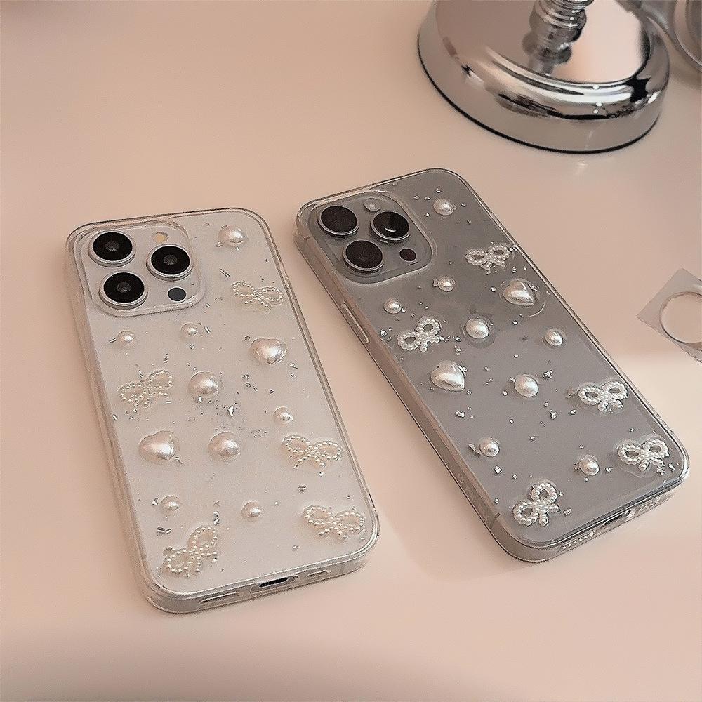 Pearl Bow Phone Case For Iphone 16/15/14/13/12/11