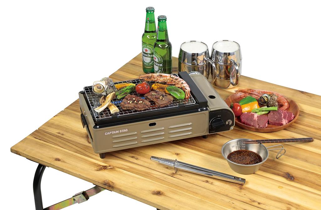 CAPTAIN STAG Ami Net Barbecue Net Grill Master Tabletop Cassette