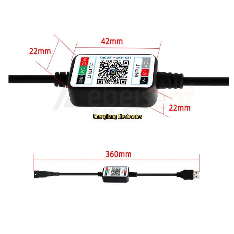 5V 3-Pin RGB LED Strip Bluetooth Controller for Case Fan (4-Pin SATA)