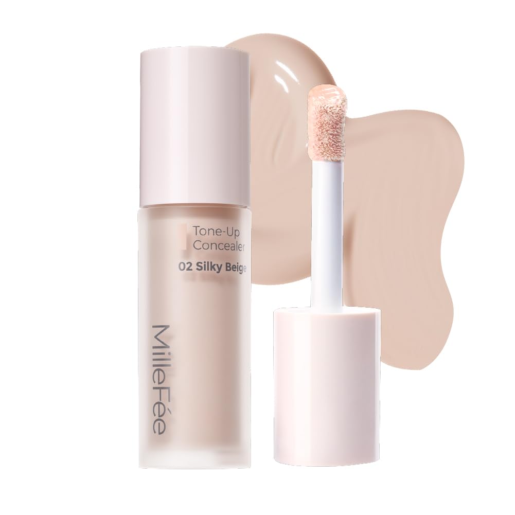

Milfie Concealer 02 Silky Beige Matte Highlight Coverage Tone Correction Liquid Foundation Primer Warm Undertones Shine Dimension Transparency Tip
