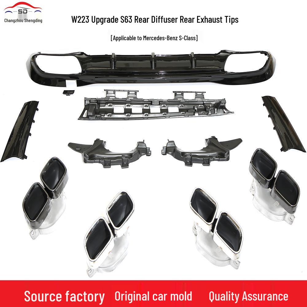Mercedes-Benz S-Class W223 (21+) S63 Rear Diffuser Tailpipes - Quality Warranty