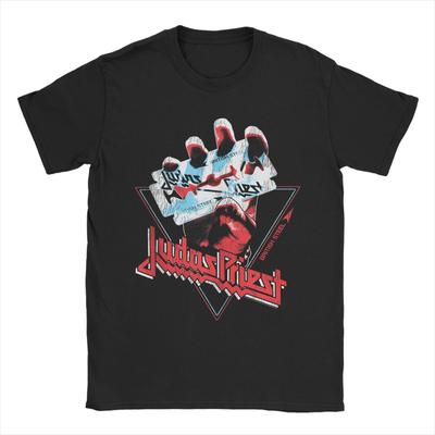 Hommes Judas Priest British Steel T-Shirt Graphique Image Débardeur Coton Hauts Nouveauté Manches Courtes Col O T-Shirts Nouveauté T-Shirts
