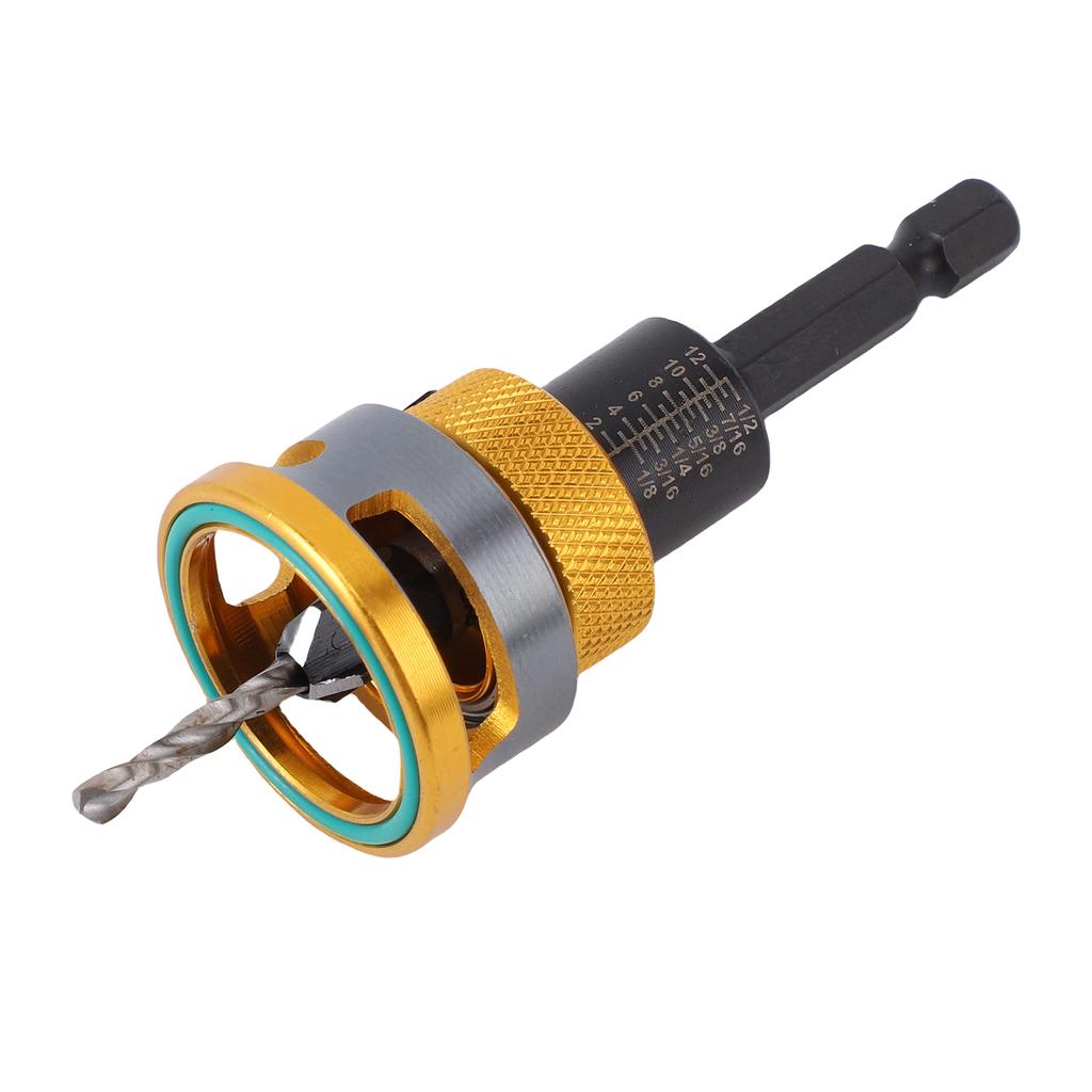 4 Flute Countersink Drill Bit Set Adjustable Depth Woodworking Countersink Drill Bit with Depth Stop