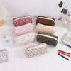 New Fresh Floral Pen Bag Portable Large Capacity Stationery Bag Multifunctional Pen Box Gift