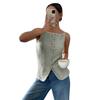 Summer New Women's Casual Button Sleeveless Camisole Tank Top, Leisure