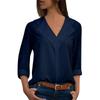 SCIONE Blouse Long Sleeve Autumn Women Shirt V-neck Female Tops Solid Shirt Lady Blouse Shirt
