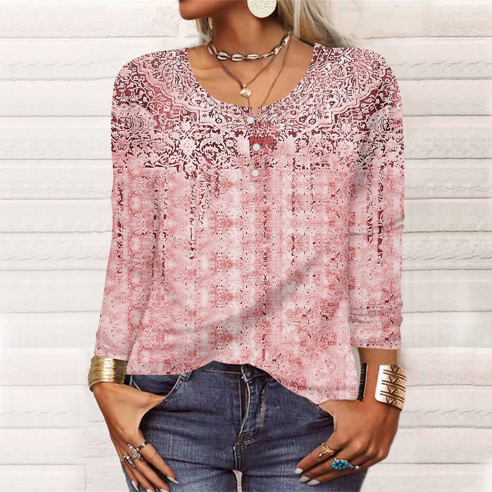 

Новая женская модная футболка на пуговицах с длинными рукавами и тонкими повседневными топами M розовый