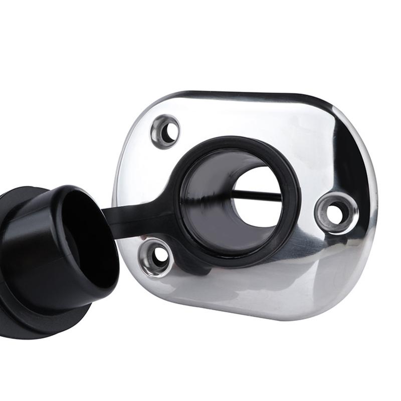 15/30/90 Degree 316 Stainless Steel Fishing Rod Holder with PVC Cap Inner Tube and Gasket for Boat Marine Accessories