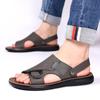 Fashion Classic Open Toe Men's Sandals Summer 2024 Non-slip Waterproof Sandals Men's Soft Bottom Wear-resistant Middle-aged Dual-use