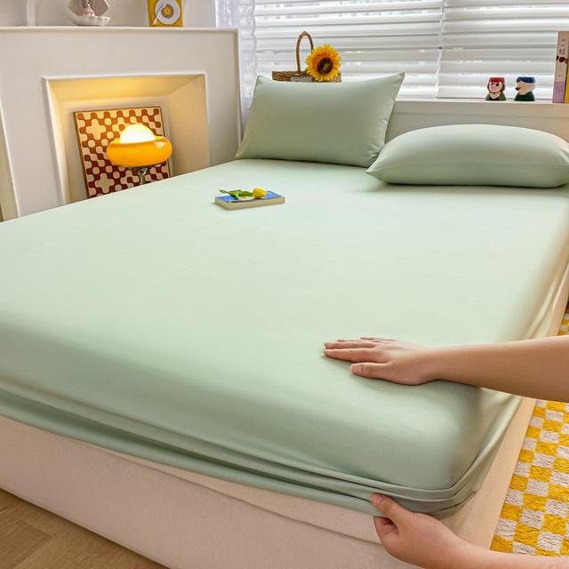 Mattress Covers with Elastic Band Solid Color 1pc Fitted Sheet Soft Comfort Mattress Protector (Without Pillowcase)