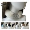 Eleganter Schmuck Flauschiger Choker-Kragen Abnehmbare Flauschige Halskette Legierung Herz