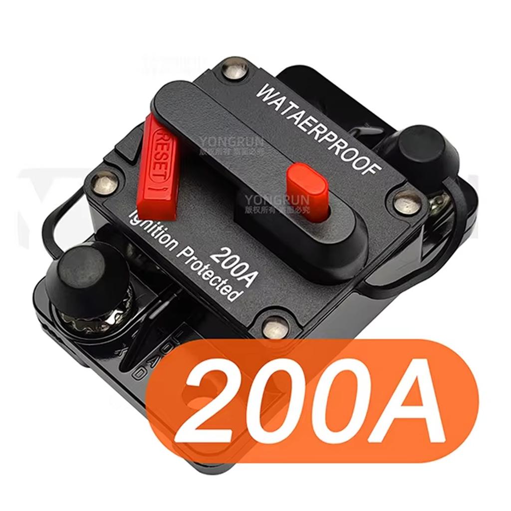 30A to 300A circuit breaker fuse reset, car stereo inline fuse holder, waterproof marine circuit breaker reset fuse 12V-48V DC