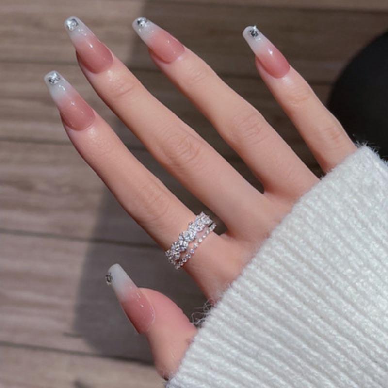 Luxury Minimalist Double Layered Zircon Ring for Women - Sophisticated and Unique Design - Delicate Finger Ring with Opening