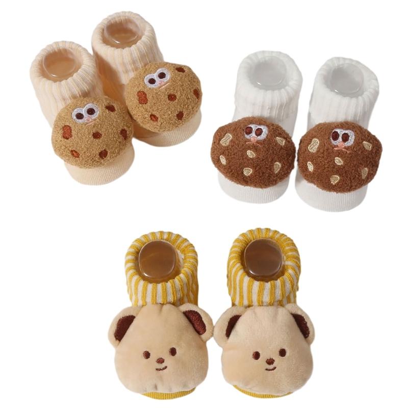 Baumwollstricksocken für Babys mit Zeichentrickfiguren Unisex Babysocken Cartoon-Themenstricksocken für Jungen Mädchen