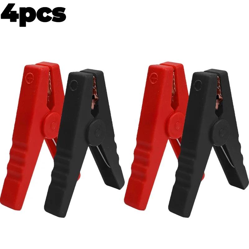 Red Black Charging Battery Cables Boost Clamps Insulating Alligator Clips Emergency Power Terminal Test Connectors Wholesale