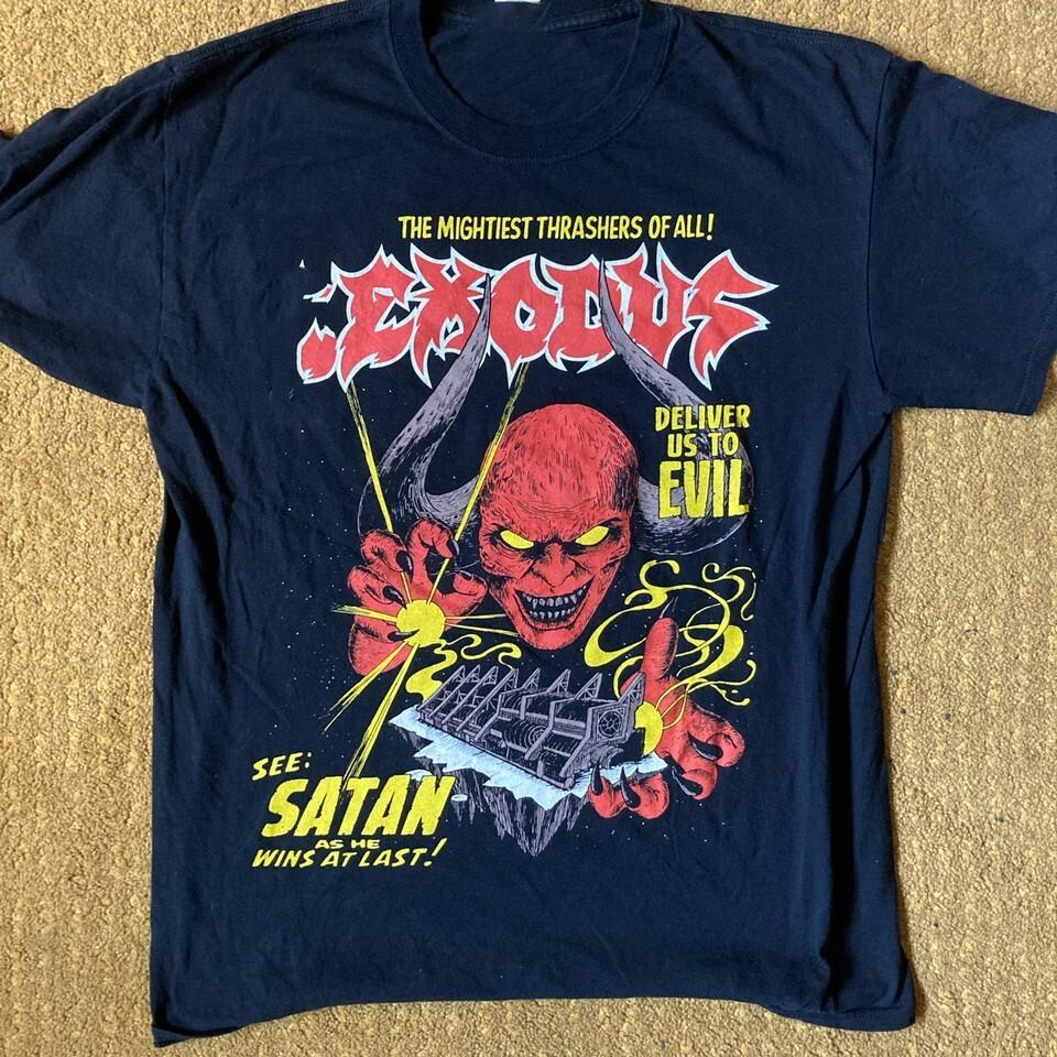 Rare Exodus Band Short Sleeve Black Unisex All Size Tshirt Unisex T-Shirt M