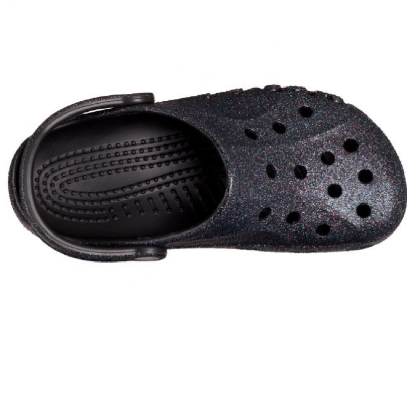 Baya Glitter Clog Bk For Crocs
