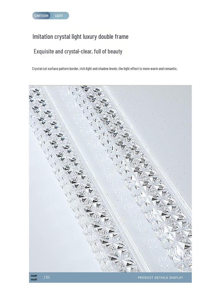 Ultra-bright Modern LED Crystal Ceiling Light for Bedroom and Living Room