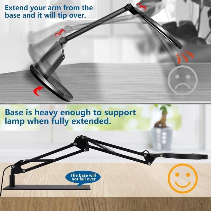 2-in-1 Magnifying Lamp - Stable Stand - Simple Installation - Practical Lighting - Heavy Base