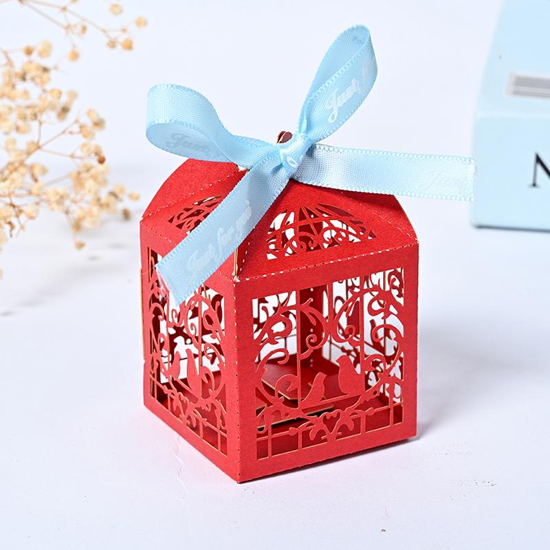 Creative And Simple Hollow Packaging Box Luxury Boxes Party Favour Love Bird Wedding Candy Box Gift