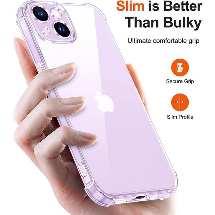 Coque de protection - BOOLING - iPhone 15 Plus - Silicone Antichoc - Transparent - Slim