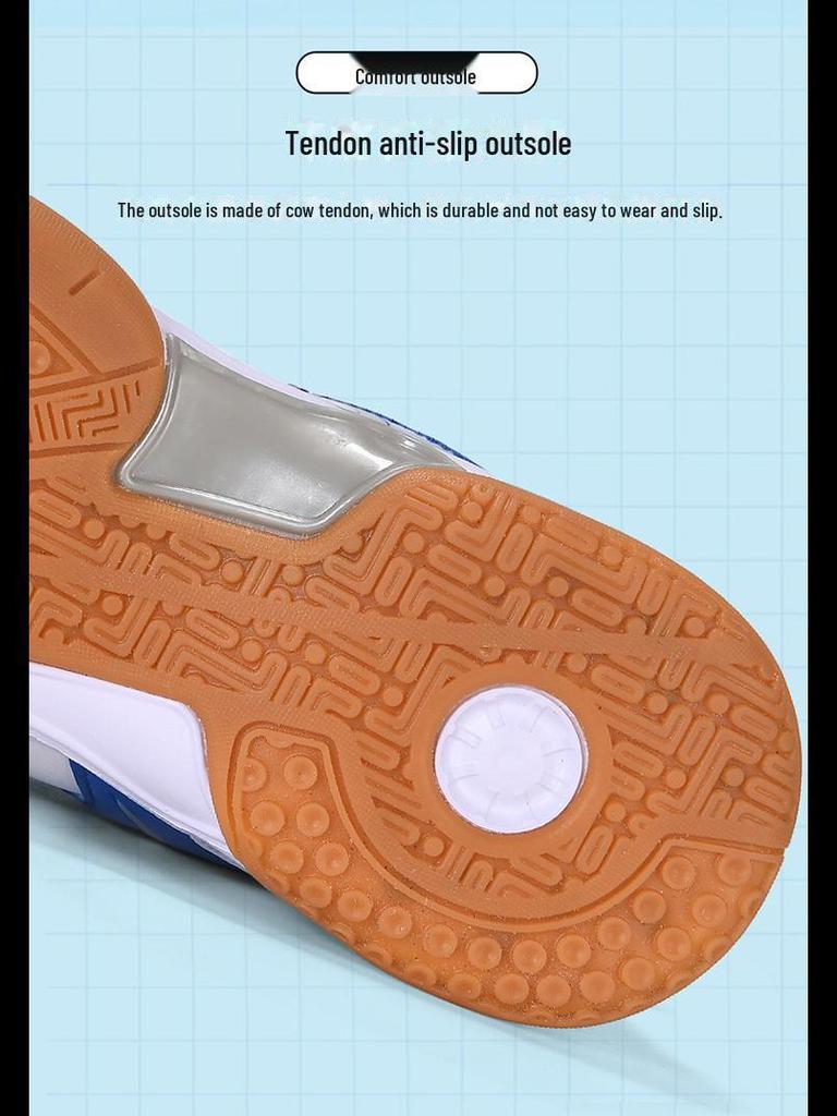 Sapatos Masculinos Respiráveis com Absorção de Choque Antiderrapantes para Badminton e Tênis de Mesa - Leves e Profissionais