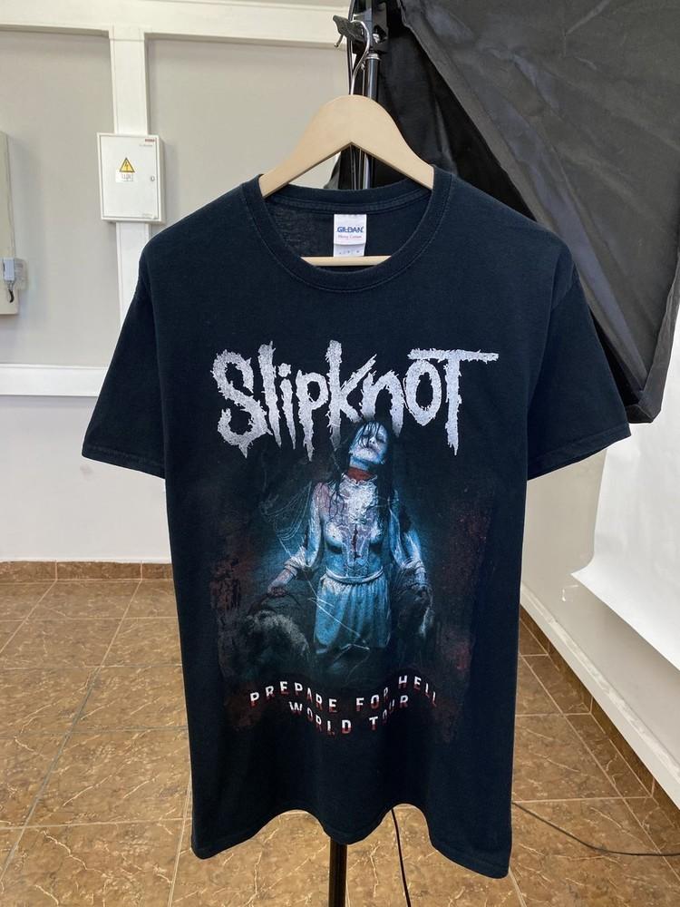 Slipknot Prepare For Hell World Tour 2015 Black Unisex Tshirt Reprint KH8384 Unisex T-Shirt S