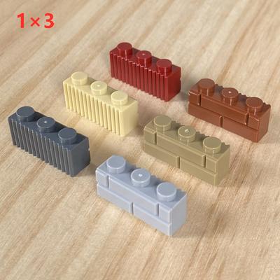 Piccolo Mattoncino Assemblato Castello Accessori per la Costruzione Mattoncino Spesso 1X3 Mattoncino da Muro Muro Muro Compatibile Mattoncino a Scacchi