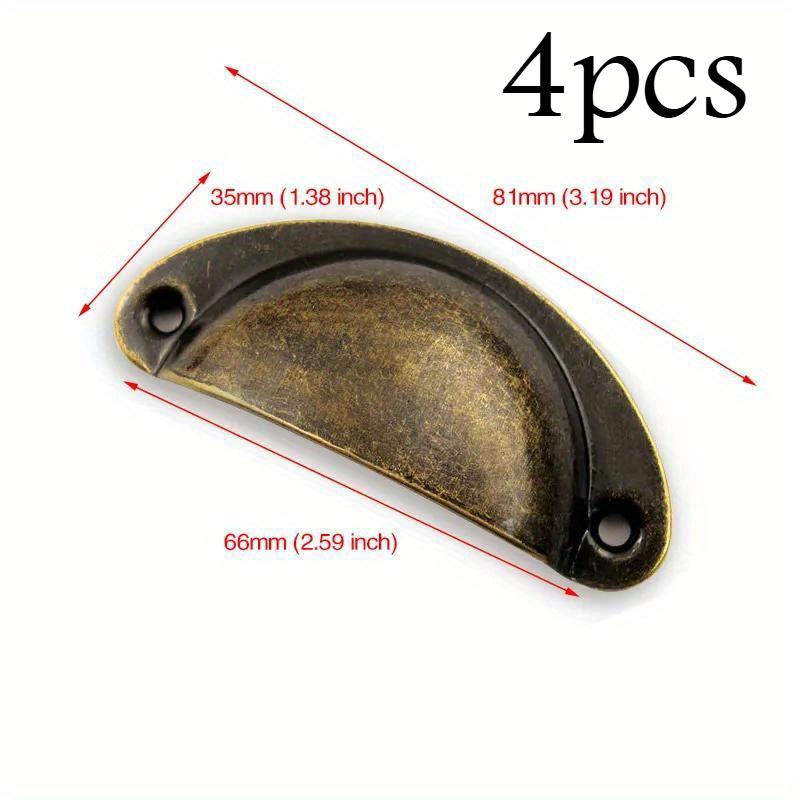 

4pcs Retro Cabinet Handle Furniture Drawer Door Handle Cabinet Wardrobe Handle Antique Brass Furniture Hardware Handle