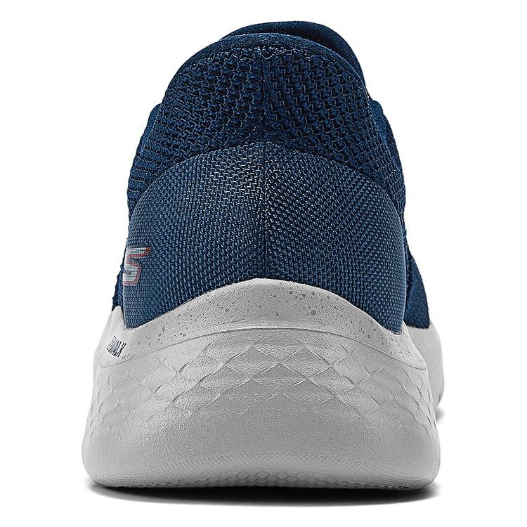 Skechers Zapatos sin cordones Suela gruesa Elástico suave Cómodos Zapatos para caminar Amortiguadores Resistentes al desgaste Bajos Casual Zapatillas para hombre 216333-NVY
