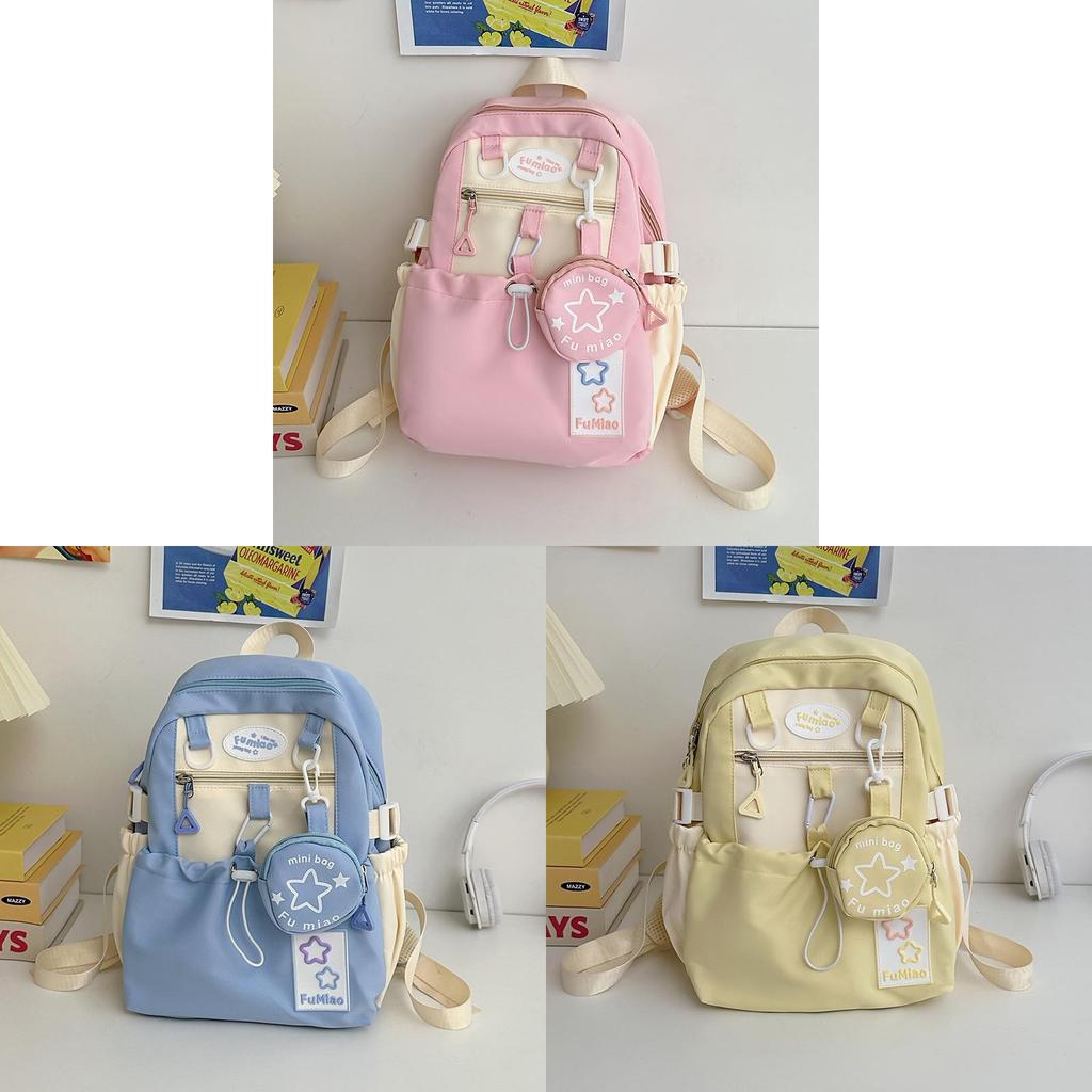Summer Star Backpack For Girls With Waterresistant Nylon And Laptop Fit For Daily Use