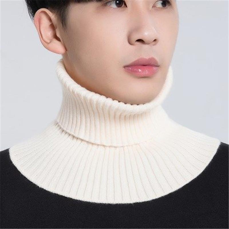 Scarf Men'S Pullover, Thermal Protection, Cervical Spine Neck Cover, Versatile Decorative False Collar, Knitted Fashion Wool