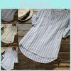 Elegant Women Retro V Neck Long Sleeve Casual Loose Baggy Tunic Tops Blouse Plus Size