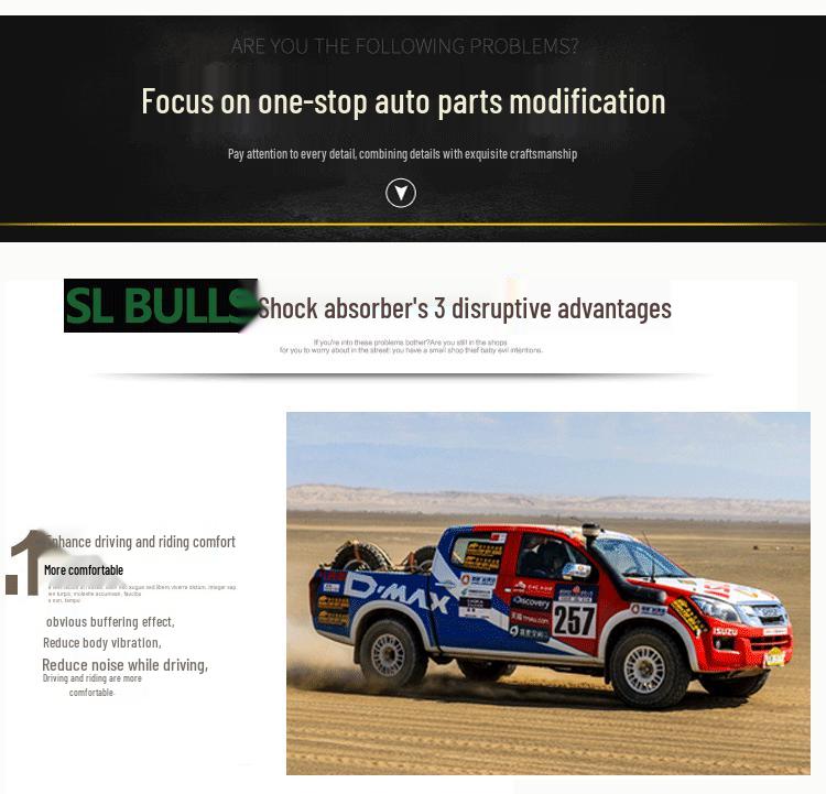 Pajero V73/V75/V97/V93/V95/V98/V68/V77 2-Inch Lift Kit: Modified Shock Absorber Springs
