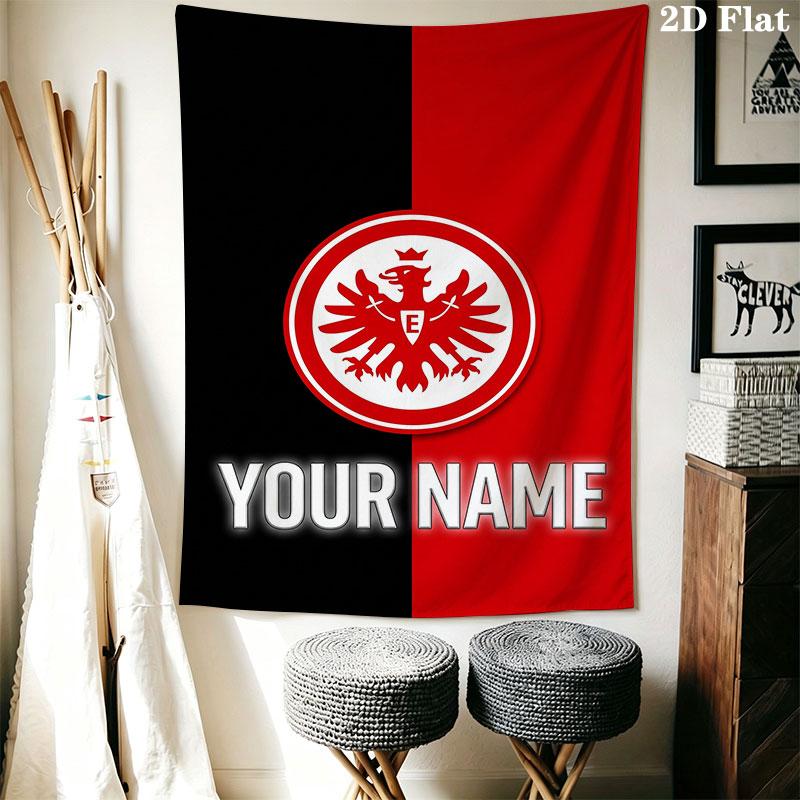 Custom Eintracht Frankfurt Wall Hanging Printed Fabric Blanket Decorative Tapestries for Bedroom Living Room Home Decor