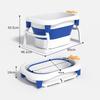 Children's Large Dual-Use Folding Bathtub - Crown Design for Sitting and Lying