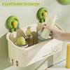 Suction Cup Shelf, Drill-Free Bathroom Suction Cup Organizer for Bathroom, Toilet, Sink, Washbasin, Bathroom