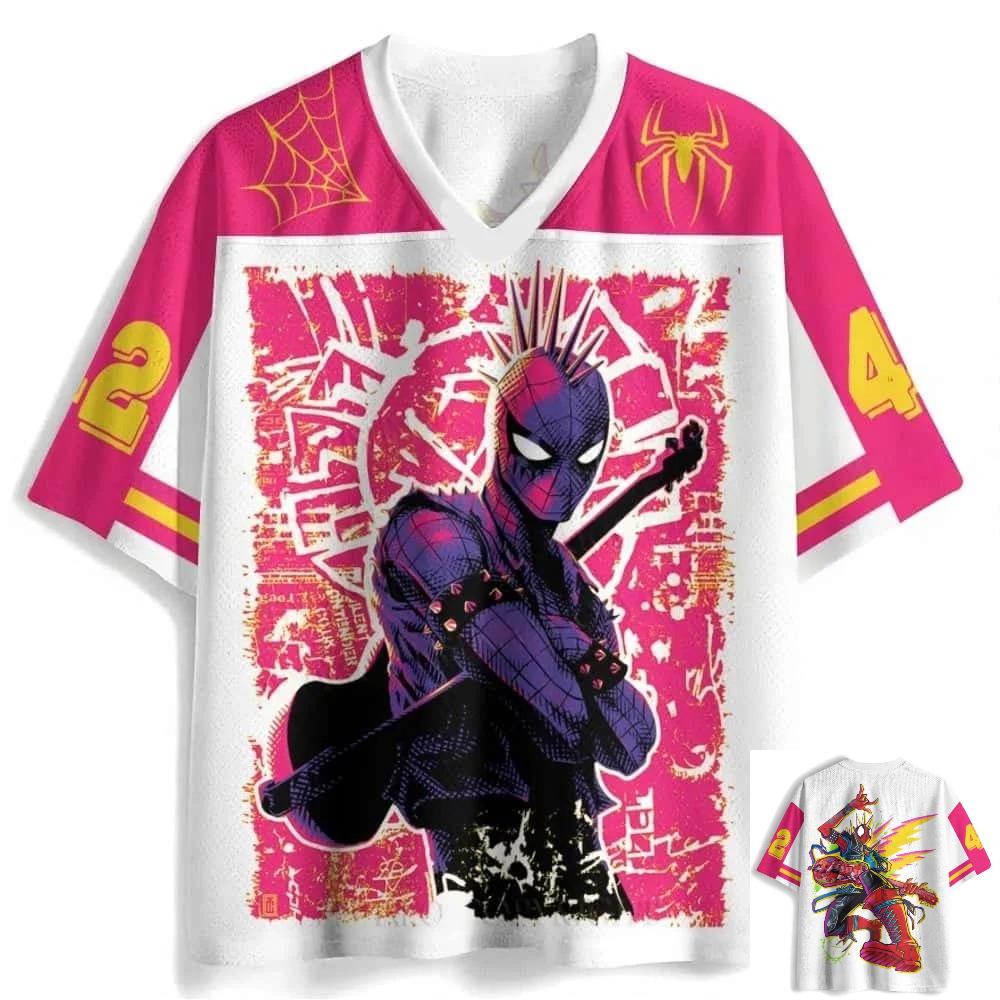 Summer Popular Spider Leisure Sports Street Fashion Home Couple Breathable T-shirt Short Sleeve V-neck Shirt