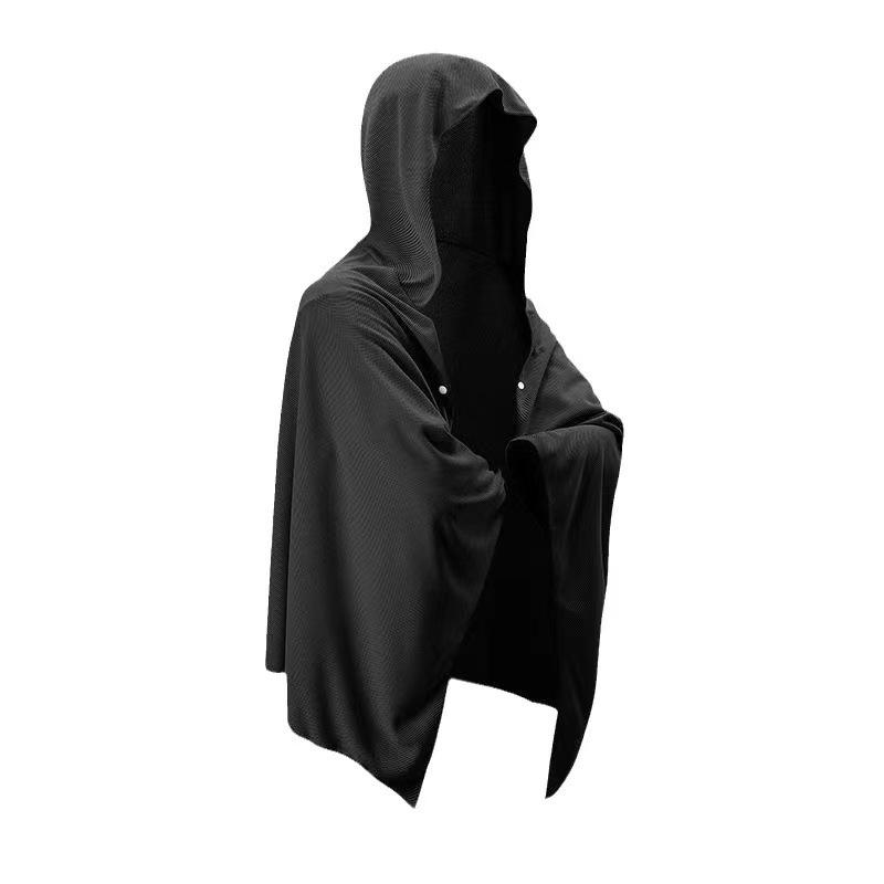 Ice Cool Beach Poncho Cover Up Quick Dry Sunscreen Clothing Oversized Hooded Towel Wrap 4-In-1 For Swimming Beach Pool Travel