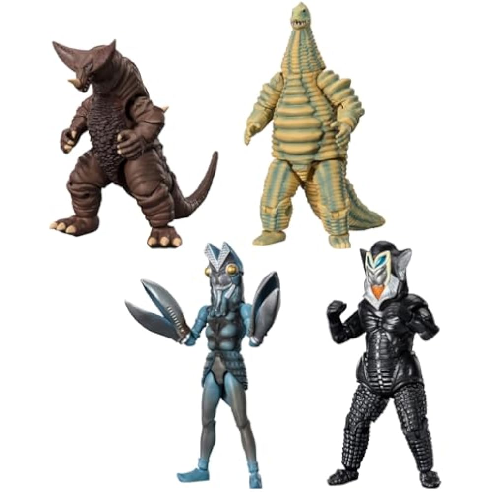 Super Action Alpha Ultra Monster (4 Pack) Food Toy Chewing Gum (Ultraman Series)