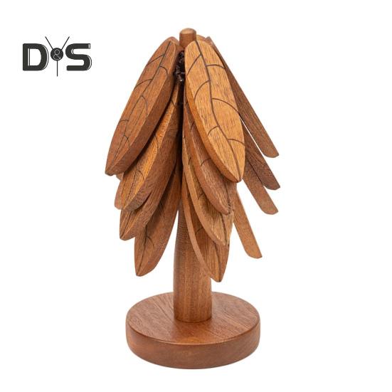 

3/4 шт. подставка под елку, термостойкая, в форме дерева, деревянная, противоожоговая, кухонная столешница, кастрюля, сковорода, держатель для чашки кофе и чая 4pcs