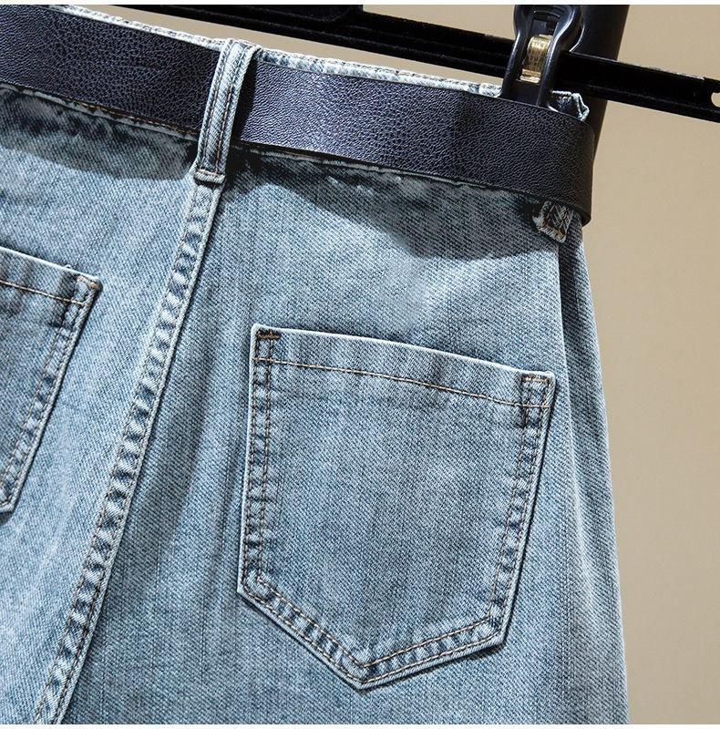 Pants Classic and Minimalist Fashion Versatile High-waisted Women Loose Summer Thin Rolled A-line Wide-leg Denim Shorts Individuality and Trendiness