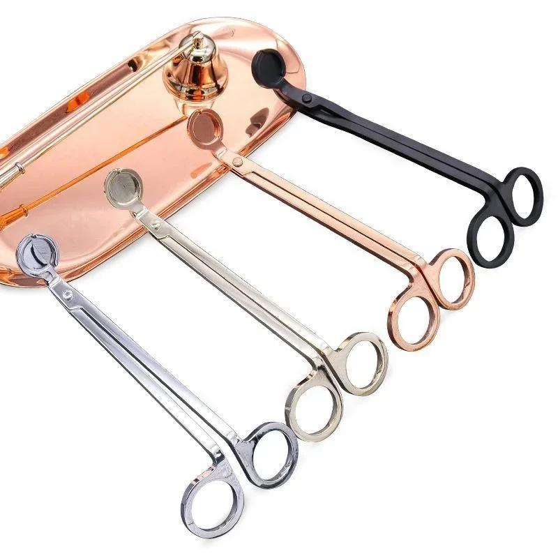 Heißer Verkauf Silber 18CM Edelstahl Kerzendocht Trimmer Öllampe Runder Kopf Kerzenkern Schere Handgefertigte Werkzeuge Kerzenzubehör