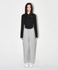 BORN TO WIN W Semi Wide Sweat Jogger Pants [Melange Grey]