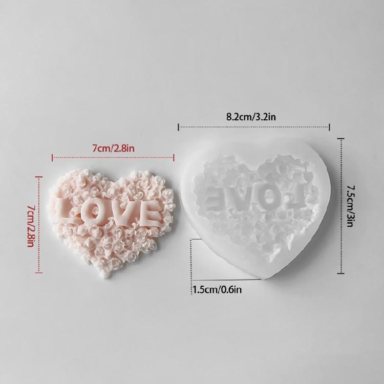Handmade Candle Making Mold with Love Letter Enbelishment for Home Decorations